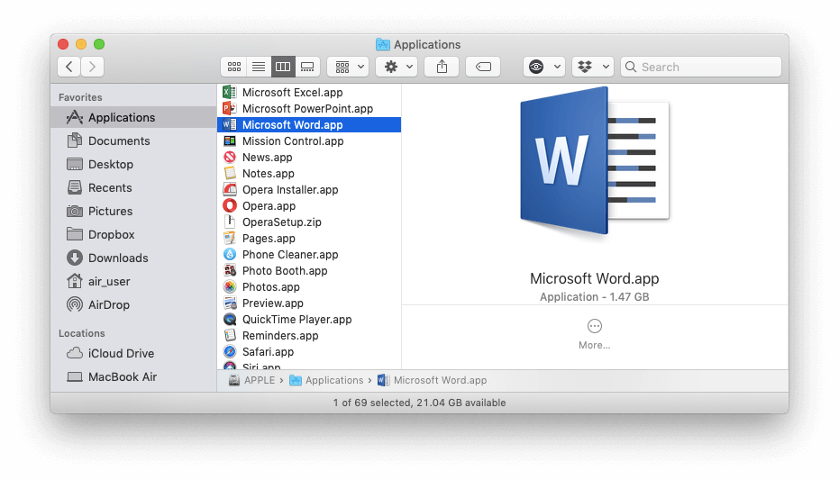 microsoft word for mac add favorites